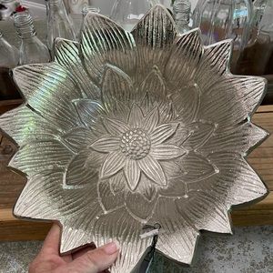 GOA BEACHFRONT COASTAL DECOR “SUNFLOWER” DECORATIVE METAL BOWL